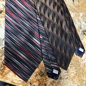 PIERRE CARDIN  Striped and Patterned Ties Set of 2